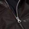 Pharos Wool-Blend Trimmed Leather Bomber Jacket - CU Pharos Wool-Blend Trimmed Leather Bomber Jacket - CU