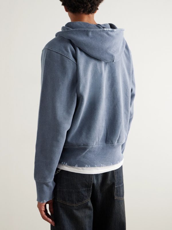 Relic Distressed Cotton-Jersey Hoodie - BK Relic Distressed Cotton-Jersey Hoodie - BK