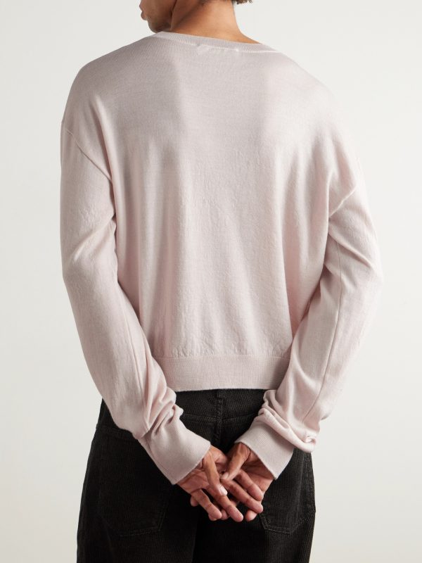Sonar Distressed Argyle-Jacquard Wool Sweater - BK Sonar Distressed Argyle-Jacquard Wool Sweater - BK