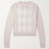 Sonar Distressed Argyle-Jacquard Wool Sweater Sonar Distressed Argyle-Jacquard Wool Sweater