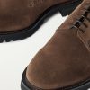 Shannon Leather-Trimmed Suede Derby Shoes - CU