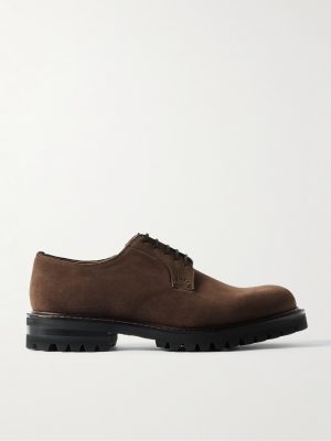 Shannon Leather-Trimmed Suede Derby Shoes Shannon Leather-Trimmed Suede Derby Shoes
