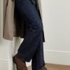 Shannon Leather-Trimmed Suede Derby Shoes - OU