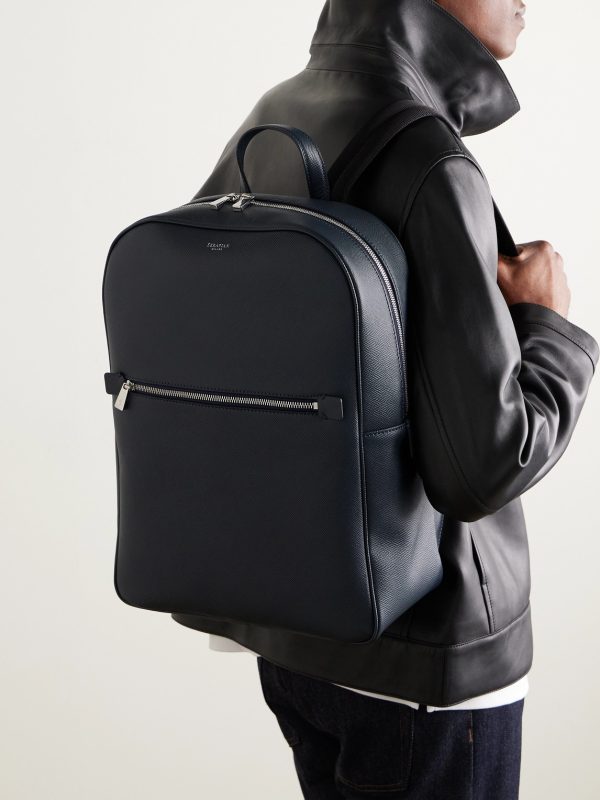 Evoluzione Cross-Grain Leather Backpack - OU Evoluzione Cross-Grain Leather Backpack - OU