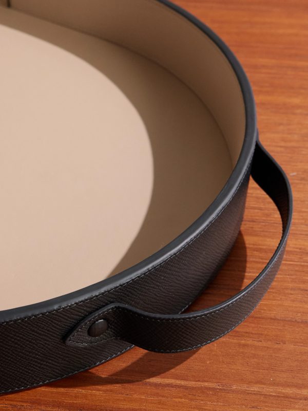 Panama Cross-Grain Leather Tray - CU
