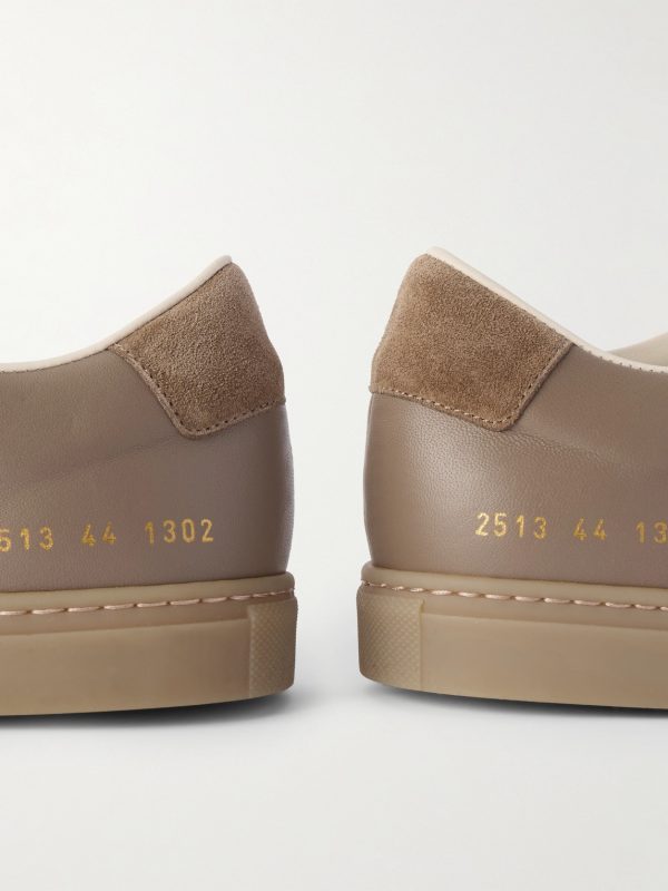 Bball Suede-Trimmed Leather Sneakers - CU