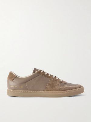 Bball Suede-Trimmed Leather Sneakers Bball Suede-Trimmed Leather Sneakers