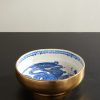 + Ruan Hoffmann Gold-Plated Painted Earthenware Bowl + Ruan Hoffmann Gold-Plated Painted Earthenware Bowl