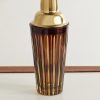 Prism Glass and Gold-Tone Cocktail Shaker