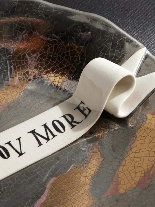 + Ruan Hoffmann Love You More Painted Earthenware Plate - CU + Ruan Hoffmann Love You More Painted Earthenware Plate - CU