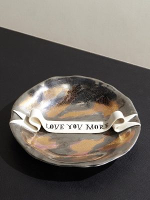 + Ruan Hoffmann Love You More Painted Earthenware Plate + Ruan Hoffmann Love You More Painted Earthenware Plate