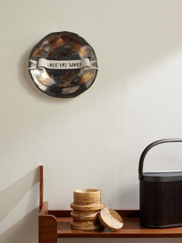 + Ruan Hoffmann Love You More Painted Earthenware Plate - OU + Ruan Hoffmann Love You More Painted Earthenware Plate - OU