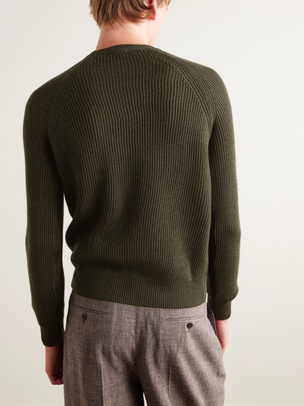 Ribbed Virgin Wool Sweater - BK
