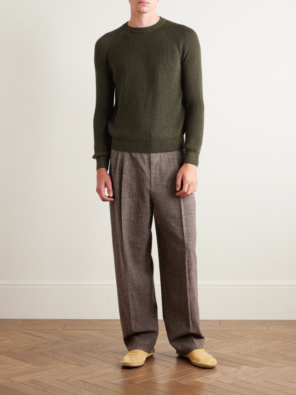 Ribbed Virgin Wool Sweater - OU