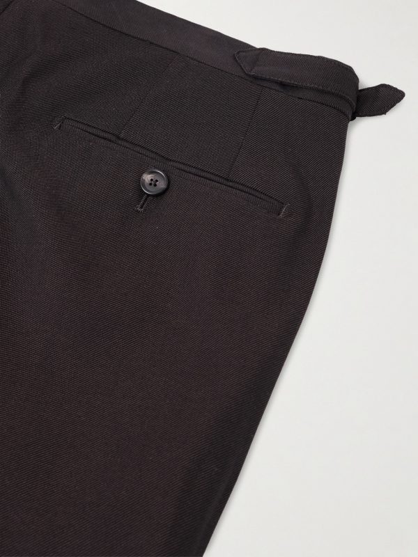 Straight-Leg Cotton and Silk-Blend Twill Suit Trousers - CU Straight-Leg Cotton and Silk-Blend Twill Suit Trousers - CU