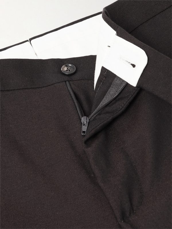 Straight-Leg Cotton and Silk-Blend Twill Suit Trousers - E1 Straight-Leg Cotton and Silk-Blend Twill Suit Trousers - E1