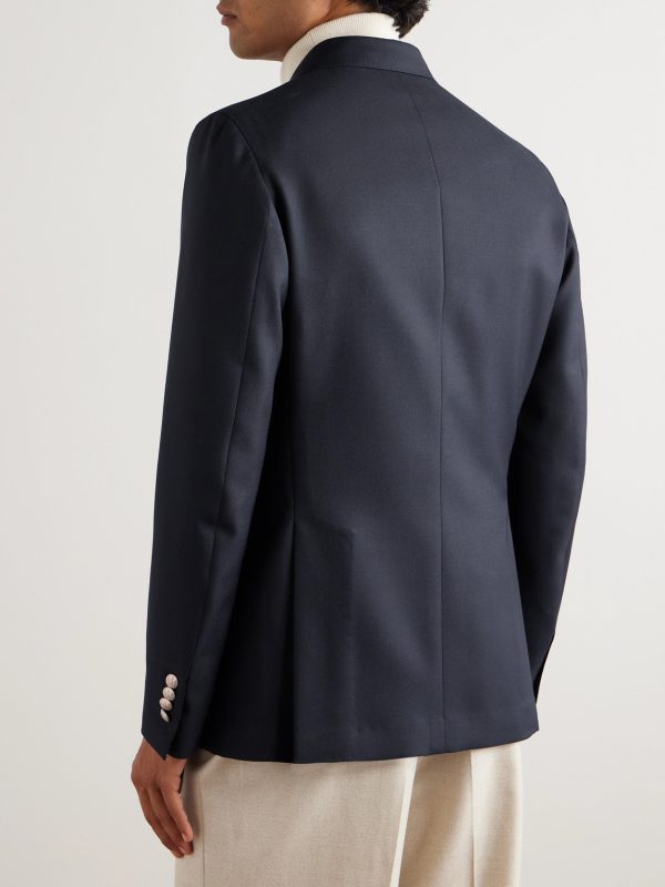 Sorrento Double-Breasted Wool-Twill Blazer - BK Sorrento Double-Breasted Wool-Twill Blazer - BK