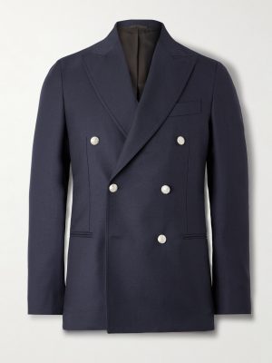 Sorrento Double-Breasted Wool-Twill Blazer Sorrento Double-Breasted Wool-Twill Blazer