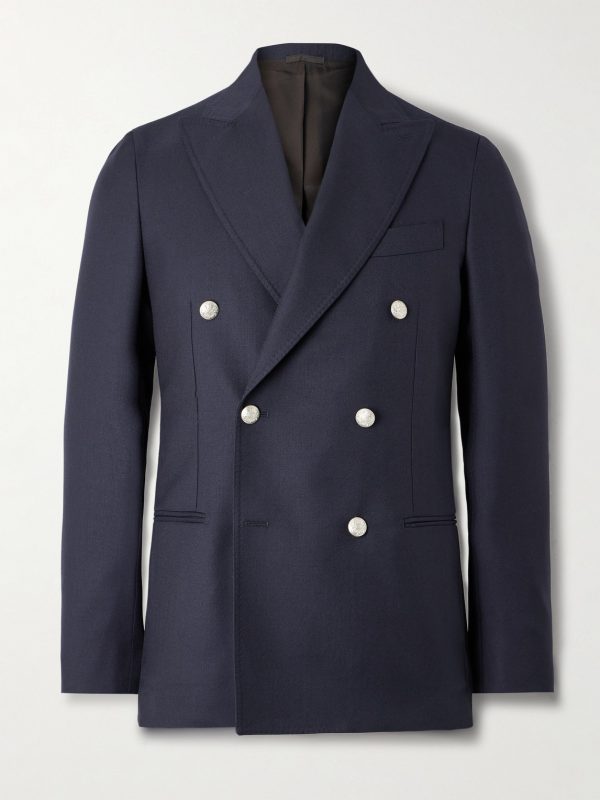 Sorrento Double-Breasted Wool-Twill Blazer Sorrento Double-Breasted Wool-Twill Blazer