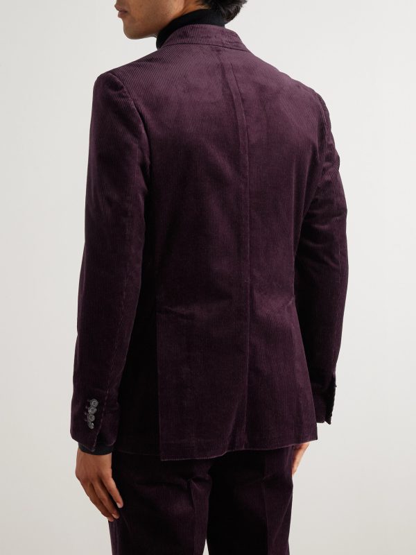 Posillipo Slim-Fit Cotton-Blend Corduroy Suit Jacket - BK Posillipo Slim-Fit Cotton-Blend Corduroy Suit Jacket - BK