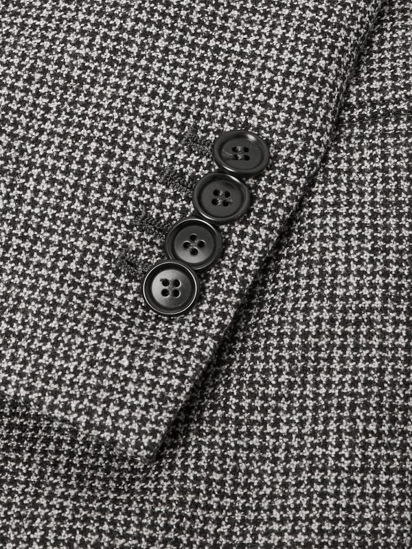 Napoli Slim-Fit Houndstooth Virgin Wool Suit Jacket - CU