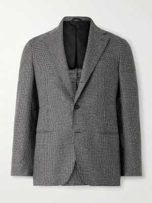 Napoli Slim-Fit Houndstooth Virgin Wool Suit Jacket