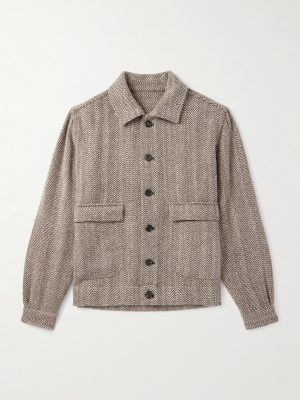 Herringbone Wool-Blend Jacket