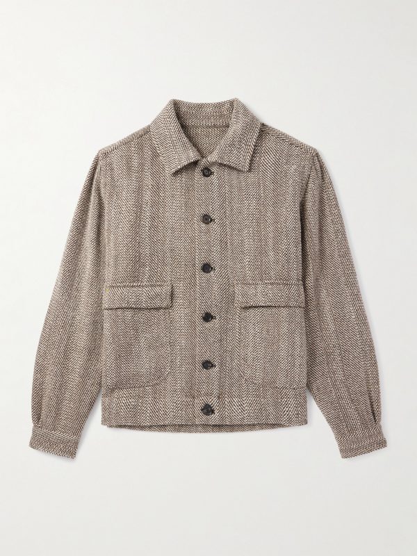 Herringbone Wool-Blend Jacket Herringbone Wool-Blend Jacket