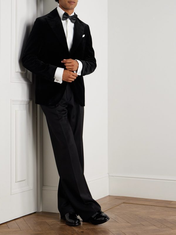 Vomero Cotton-Velvet Tuxedo Jacket - OU Vomero Cotton-Velvet Tuxedo Jacket - OU