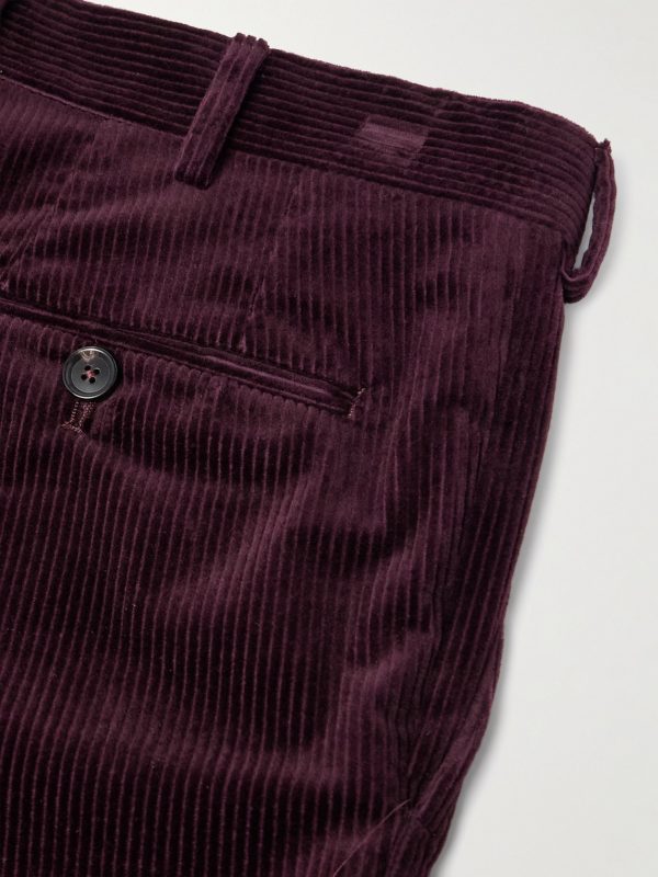 Slim-Fit Stretch-Cotton Corduroy Suit Trousers - CU Slim-Fit Stretch-Cotton Corduroy Suit Trousers - CU