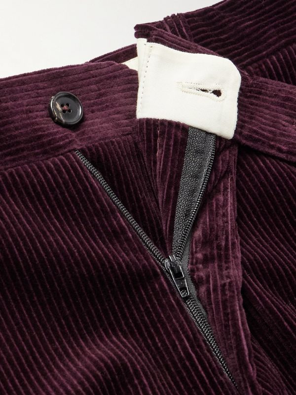 Slim-Fit Stretch-Cotton Corduroy Suit Trousers - E1 Slim-Fit Stretch-Cotton Corduroy Suit Trousers - E1