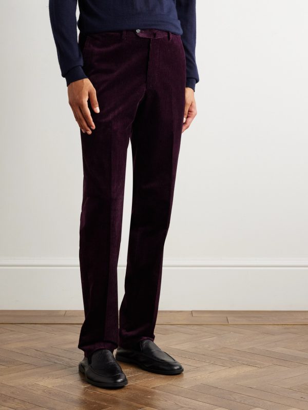 Slim-Fit Stretch-Cotton Corduroy Suit Trousers - FR Slim-Fit Stretch-Cotton Corduroy Suit Trousers - FR