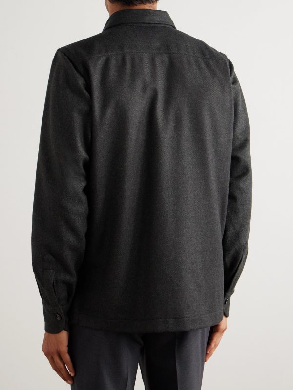 Wool and Cashmere-Blend Overshirt - BK