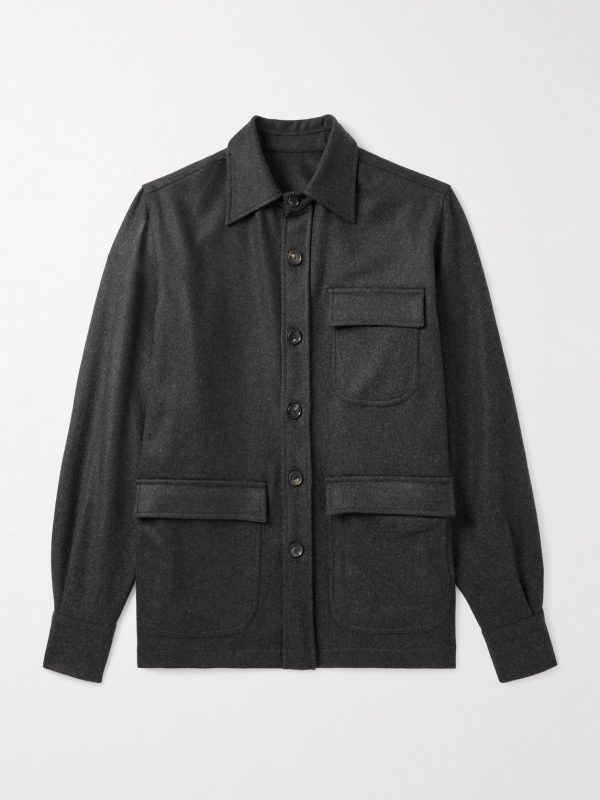 Wool and Cashmere-Blend Overshirt
