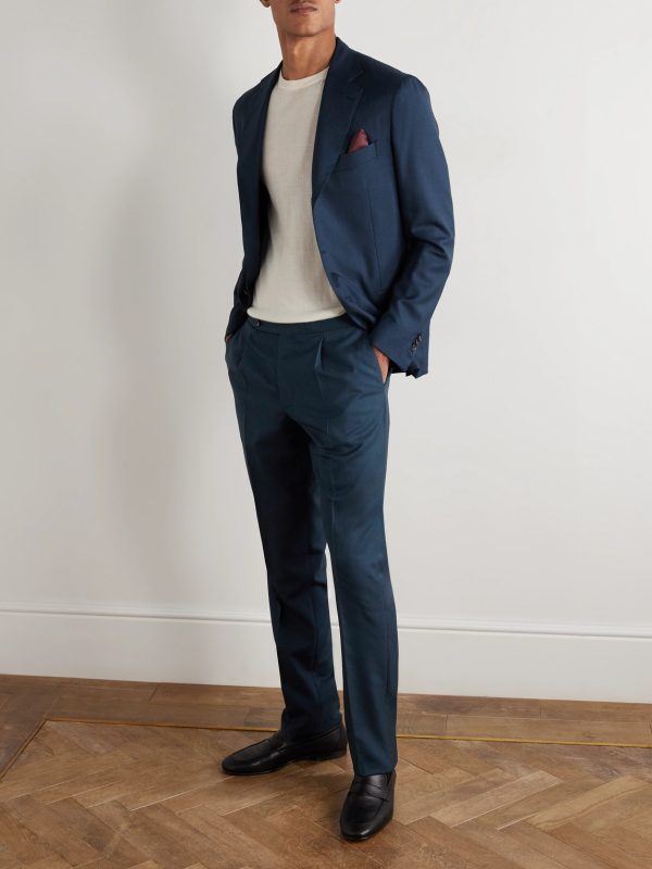 Straight-Leg Wool and Silk-Blend Suit Trousers - OU Straight-Leg Wool and Silk-Blend Suit Trousers - OU