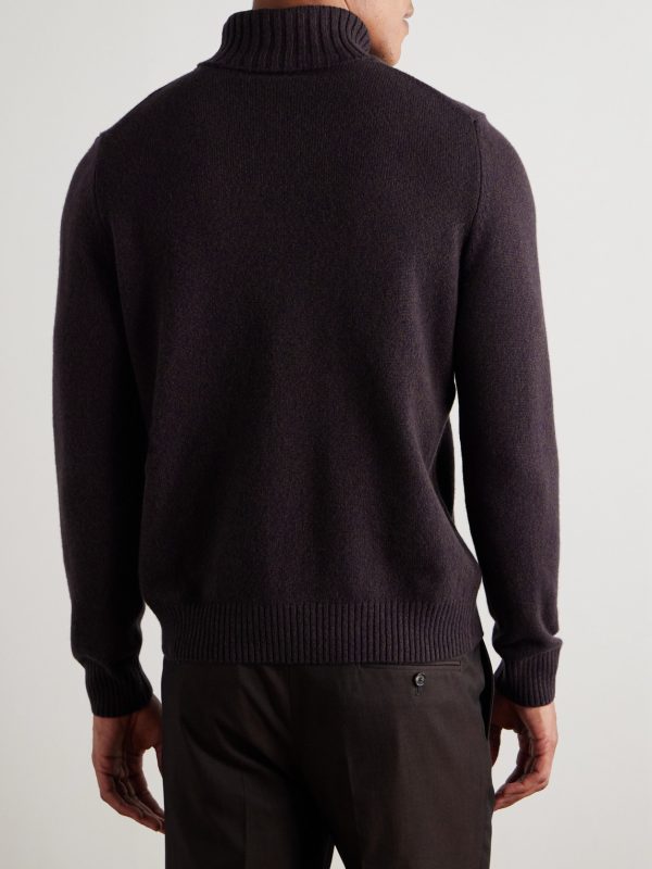 Wool and Cashmere-Blend Rollneck Sweater - BK Wool and Cashmere-Blend Rollneck Sweater - BK