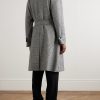 D'Avalos Double-Breasted Prince of Wales Checked Alpaca Overcoat - BK