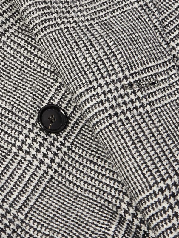 D'Avalos Double-Breasted Prince of Wales Checked Alpaca Overcoat - CU
