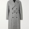 D'Avalos Double-Breasted Prince of Wales Checked Alpaca Overcoat