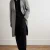 D'Avalos Double-Breasted Prince of Wales Checked Alpaca Overcoat - OU