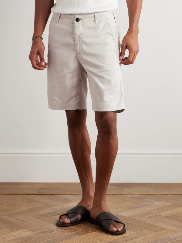 Ponche Straight-Leg Stretch Lyocell and Cotton-Blend Gabardine Shorts - FR