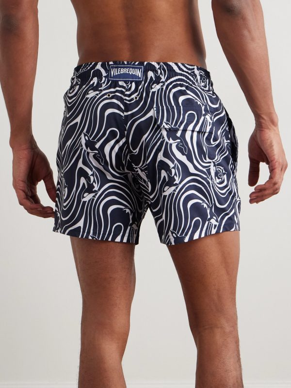 Moorise Straight-Leg Mid-Length Printed Swim Shorts - BK Moorise Straight-Leg Mid-Length Printed Swim Shorts - BK