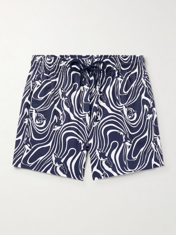 Moorise Straight-Leg Mid-Length Printed Swim Shorts Moorise Straight-Leg Mid-Length Printed Swim Shorts