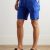 Straight-Leg Linen Drawstring Cargo Shorts - FR Straight-Leg Linen Drawstring Cargo Shorts - FR
