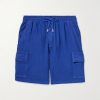 Straight-Leg Linen Drawstring Cargo Shorts Straight-Leg Linen Drawstring Cargo Shorts