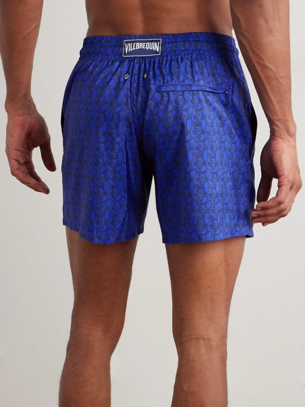 Mahina Straight-Leg Mid-Length Printed Recycled Swim Shorts - BK Mahina Straight-Leg Mid-Length Printed Recycled Swim Shorts - BK