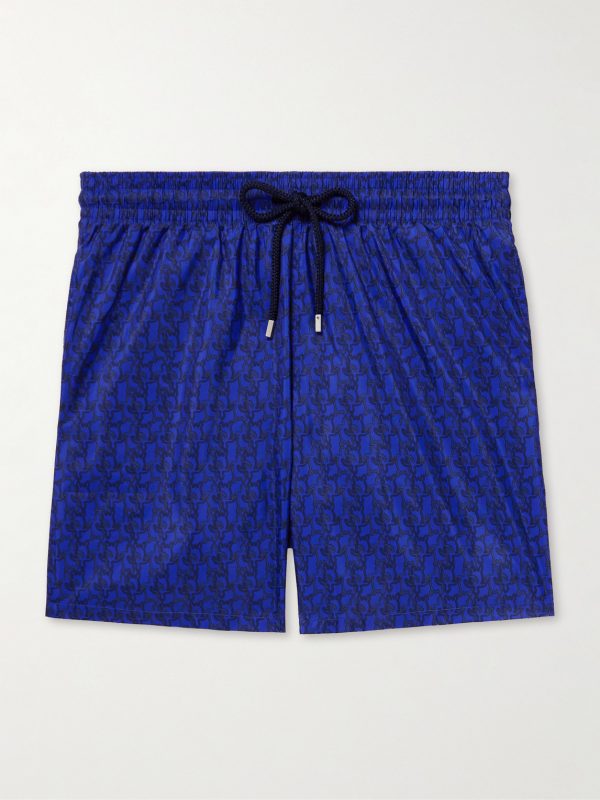 Mahina Straight-Leg Mid-Length Printed Recycled Swim Shorts Mahina Straight-Leg Mid-Length Printed Recycled Swim Shorts