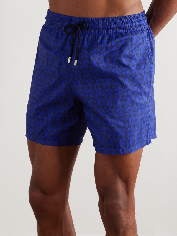 Mahina Straight-Leg Mid-Length Printed Recycled Swim Shorts - OU Mahina Straight-Leg Mid-Length Printed Recycled Swim Shorts - OU
