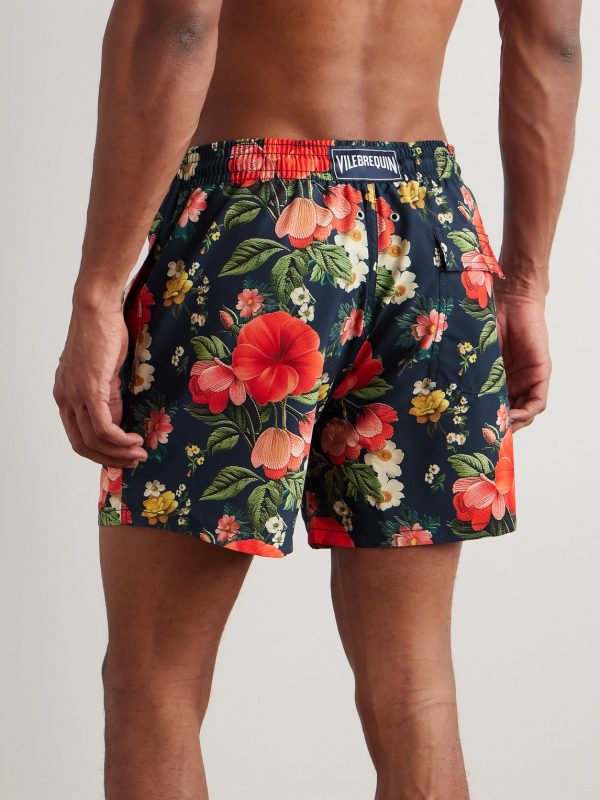 Moorea Straight-Leg Mid-Length Printed Recycled Swim Shorts - BK Moorea Straight-Leg Mid-Length Printed Recycled Swim Shorts - BK