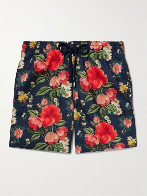 Moorea Straight-Leg Mid-Length Printed Recycled Swim Shorts